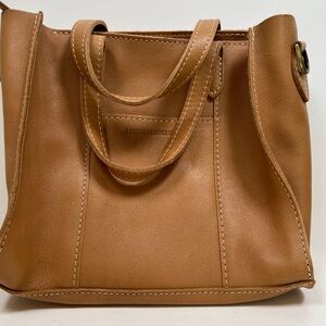 EUC! Portland Leather Lola Crossbody Tote Almond